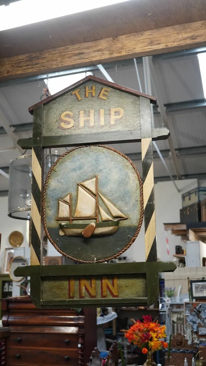 Vintage double-sided pub sign “The Ship Inn” - Image 2