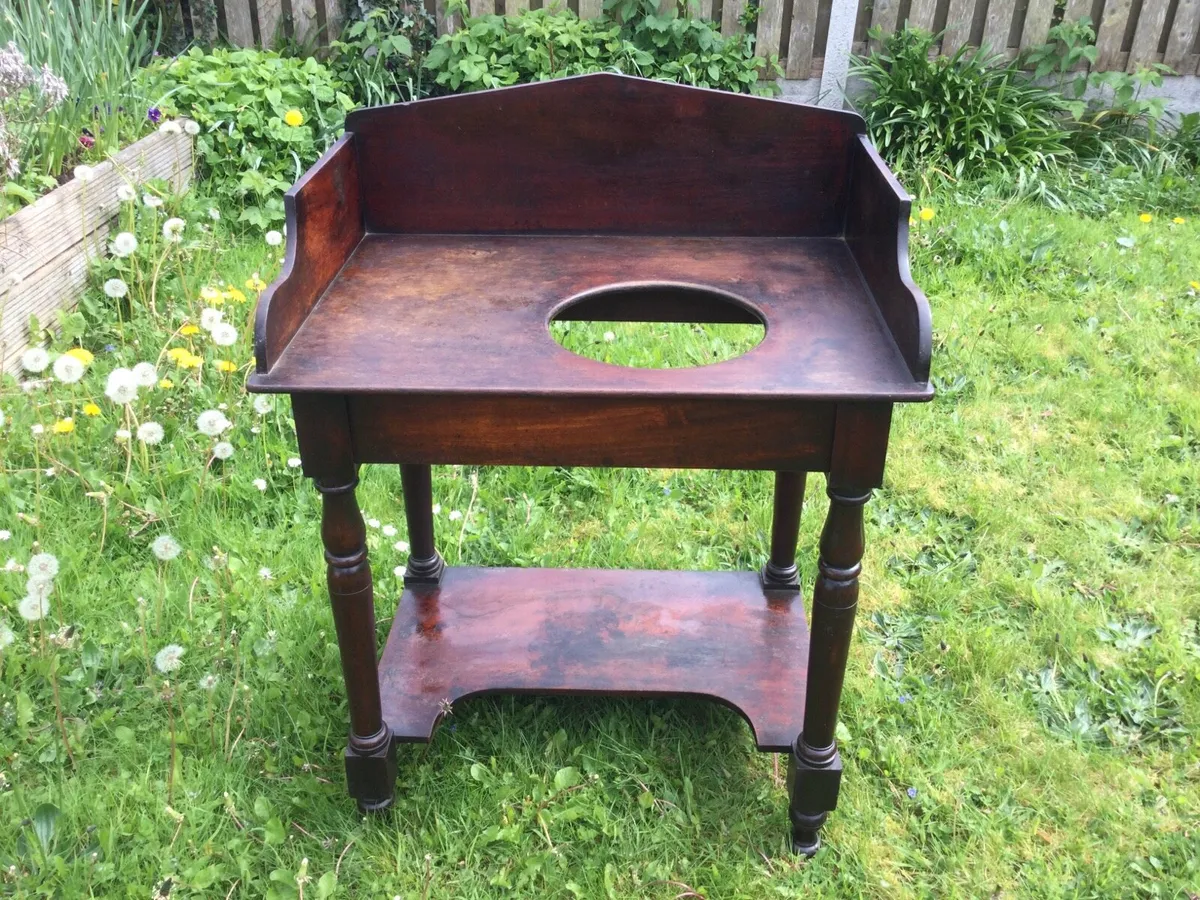 Antique Mahogany Washstand - Image 1