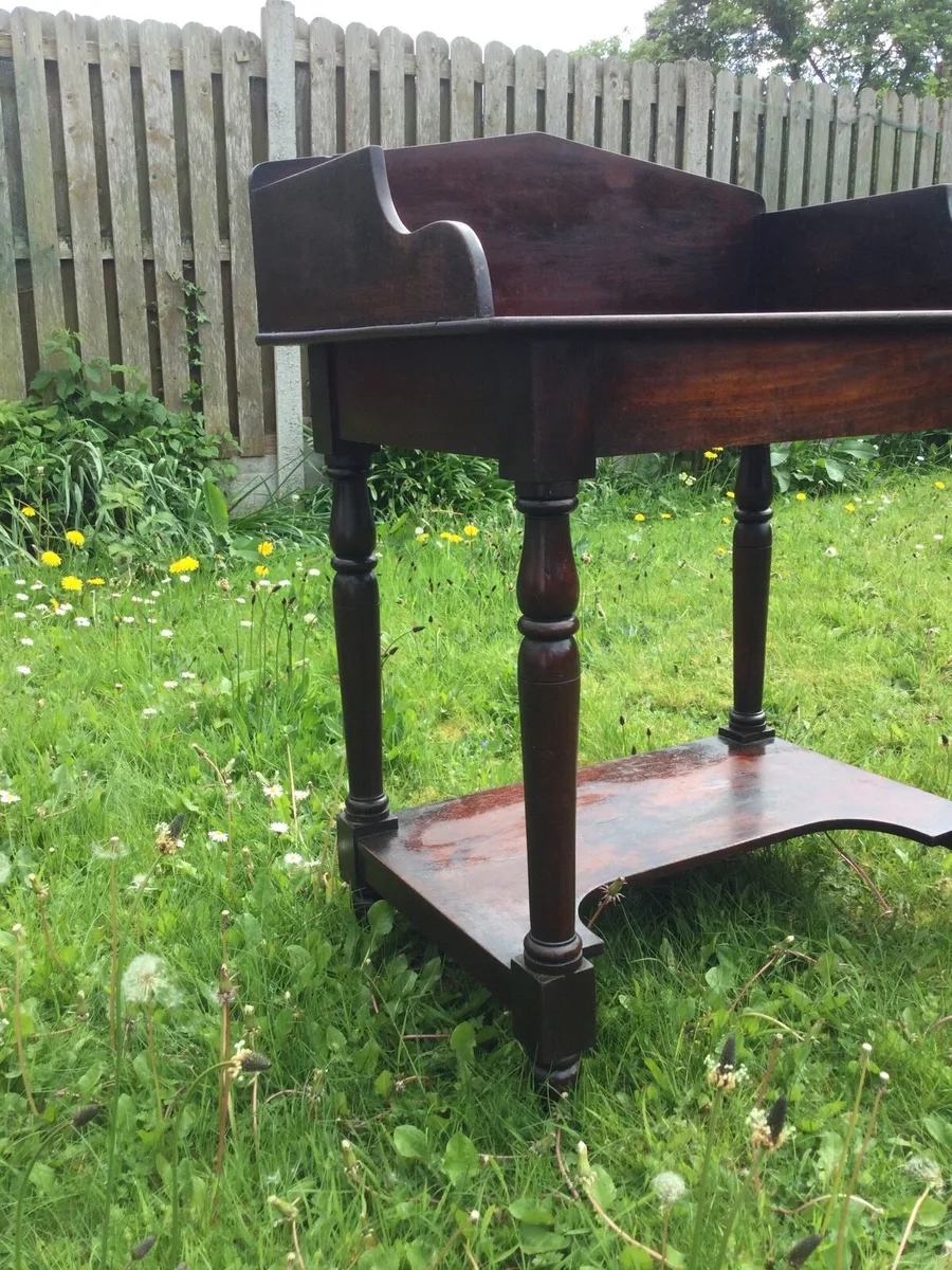 Antique Mahogany Washstand - Image 4
