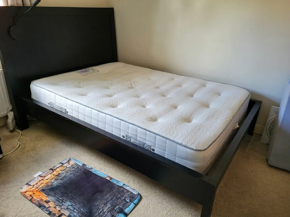 Double bed with mattress - Image 1