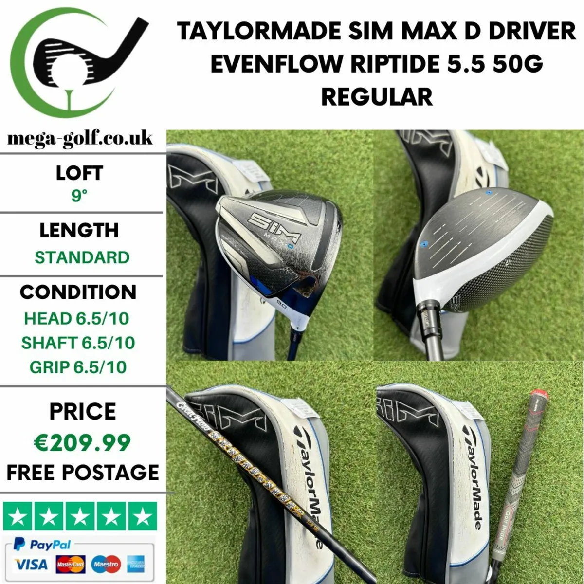 Taylormade Sim Max D Driver / 9° / Regular - Image 1