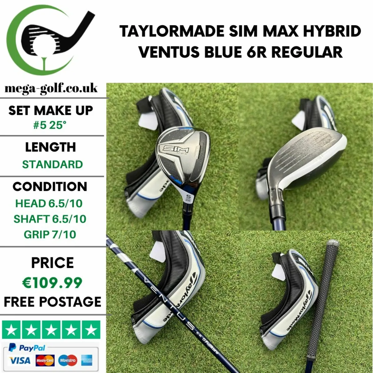Taylormade Sim Max Hybrid / #5 25° / Regular - Image 1
