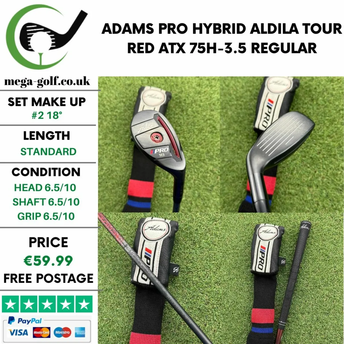 Adams Pro Hybrid / #2 18° / Regular - Image 1