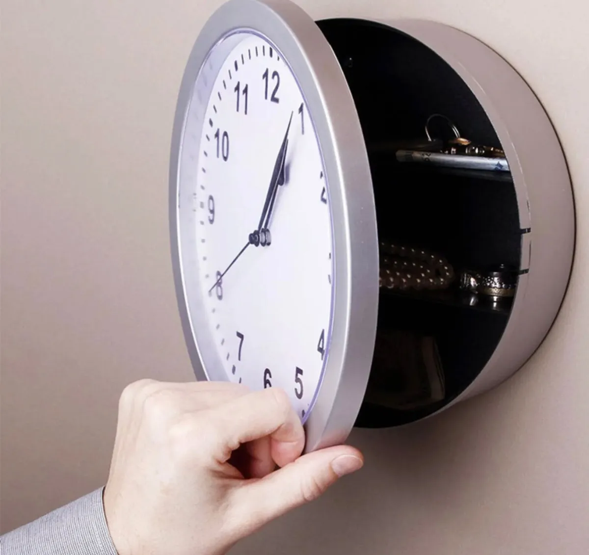 Secret Wall Clock Safe With Hidden Compartment NEW - Image 1
