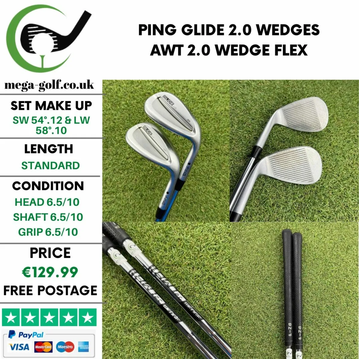 Ping Glide 2.0 Wedges Sw 54°.12 & Lw 58°.10 - Image 1