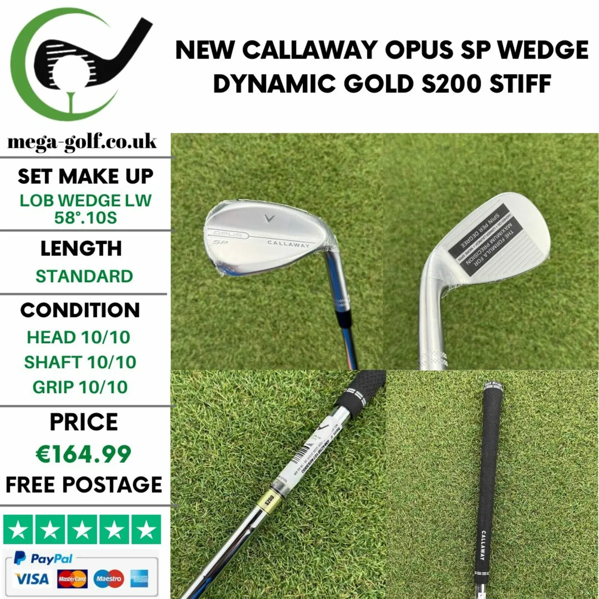 New Callaway Opus SP Wedge Lw 58°.10S / Stiff - Image 1