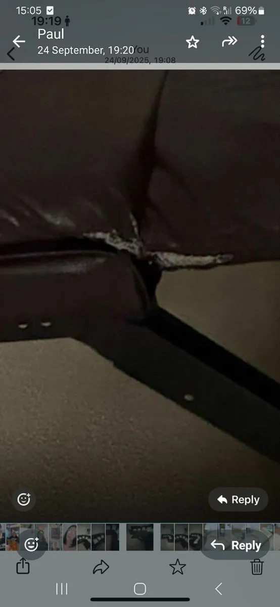 Corner sofa- dark  brown leather - Image 2