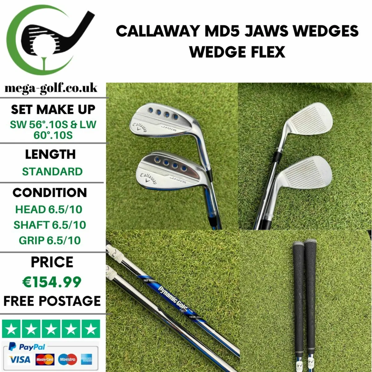 Callaway Md5 Jaws Wedges Sw 56°.10S & Lw 60°.10S - Image 1