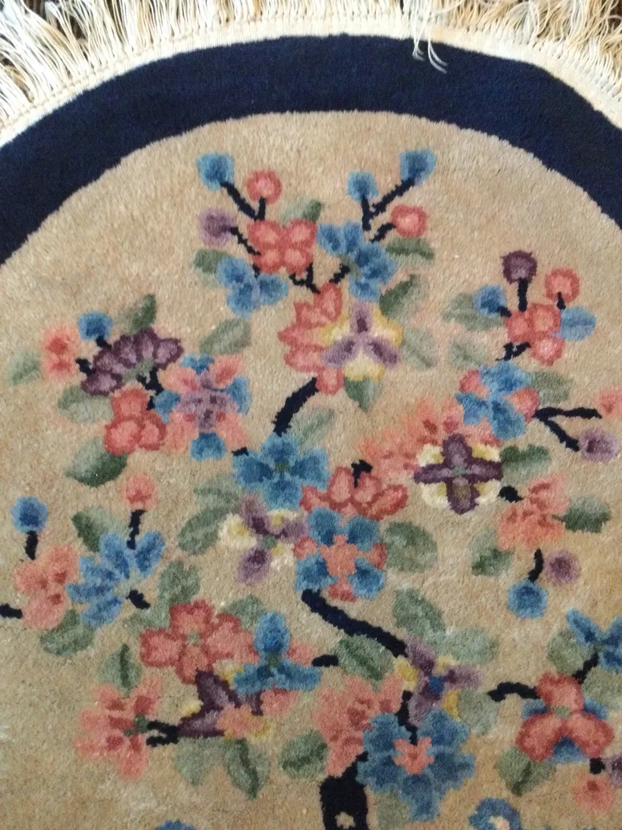 Pair of Vintage Woollen Chinese Rugs - Image 2