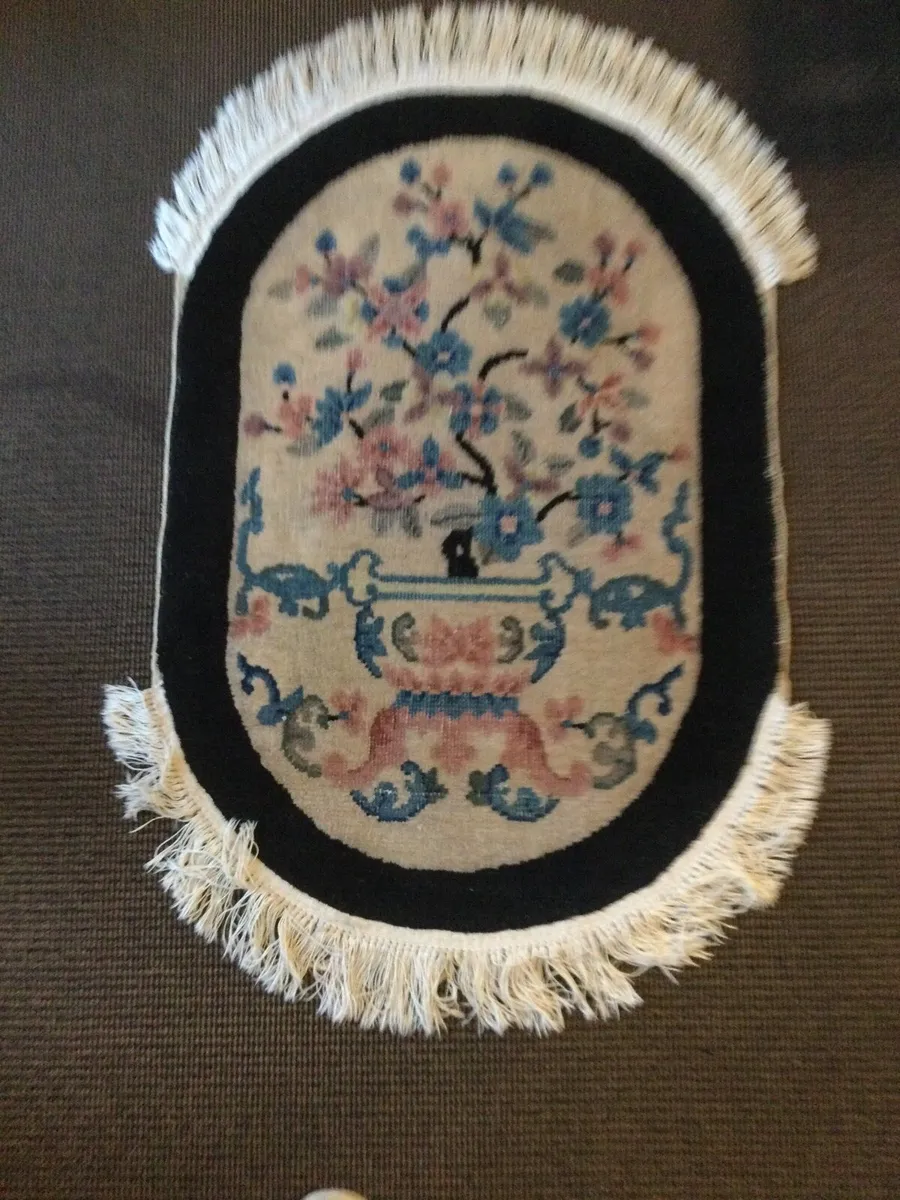 Pair of Vintage Woollen Chinese Rugs - Image 3