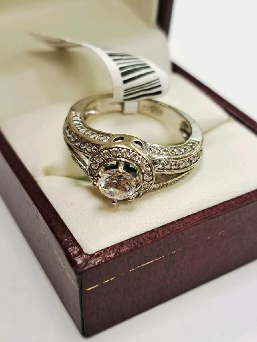 9K White Gold Ring 9CT - Image 2