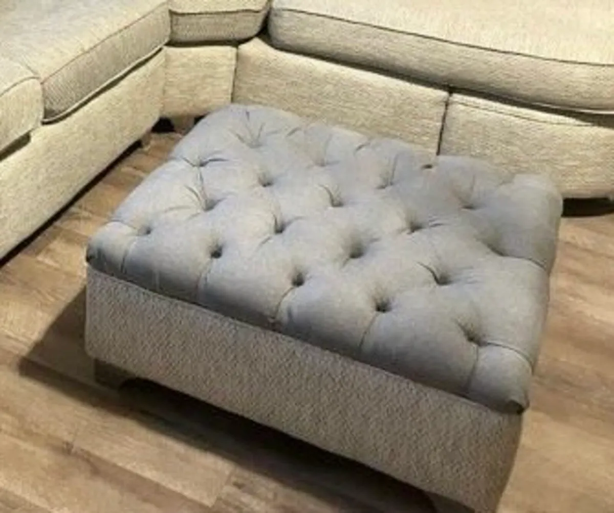 L shape couch with footstool - Image 2