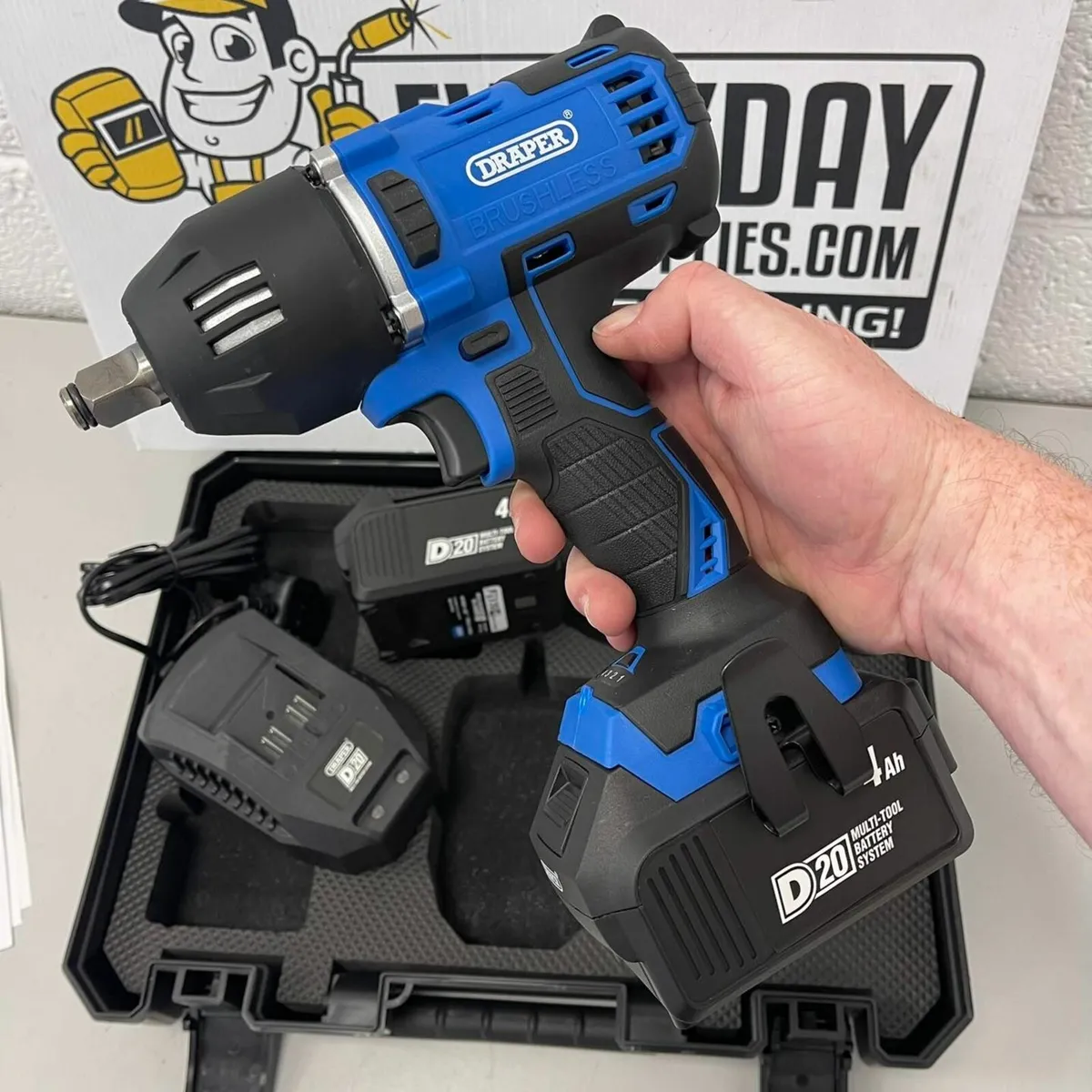 Draper D20 20V Brushless Mid-Torque Impact Wrench - Image 1