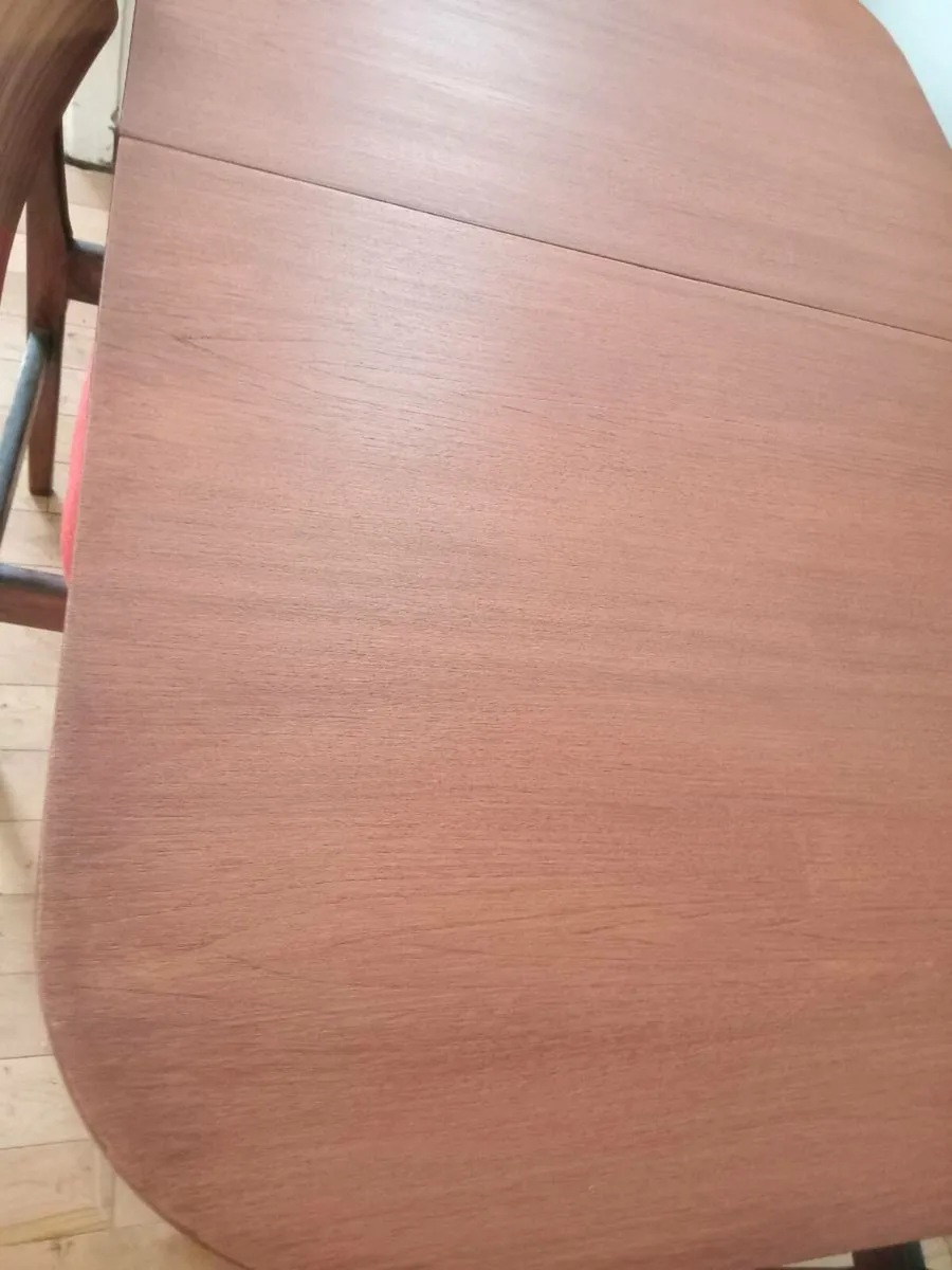 mid century teak extending dining set restored - Image 3