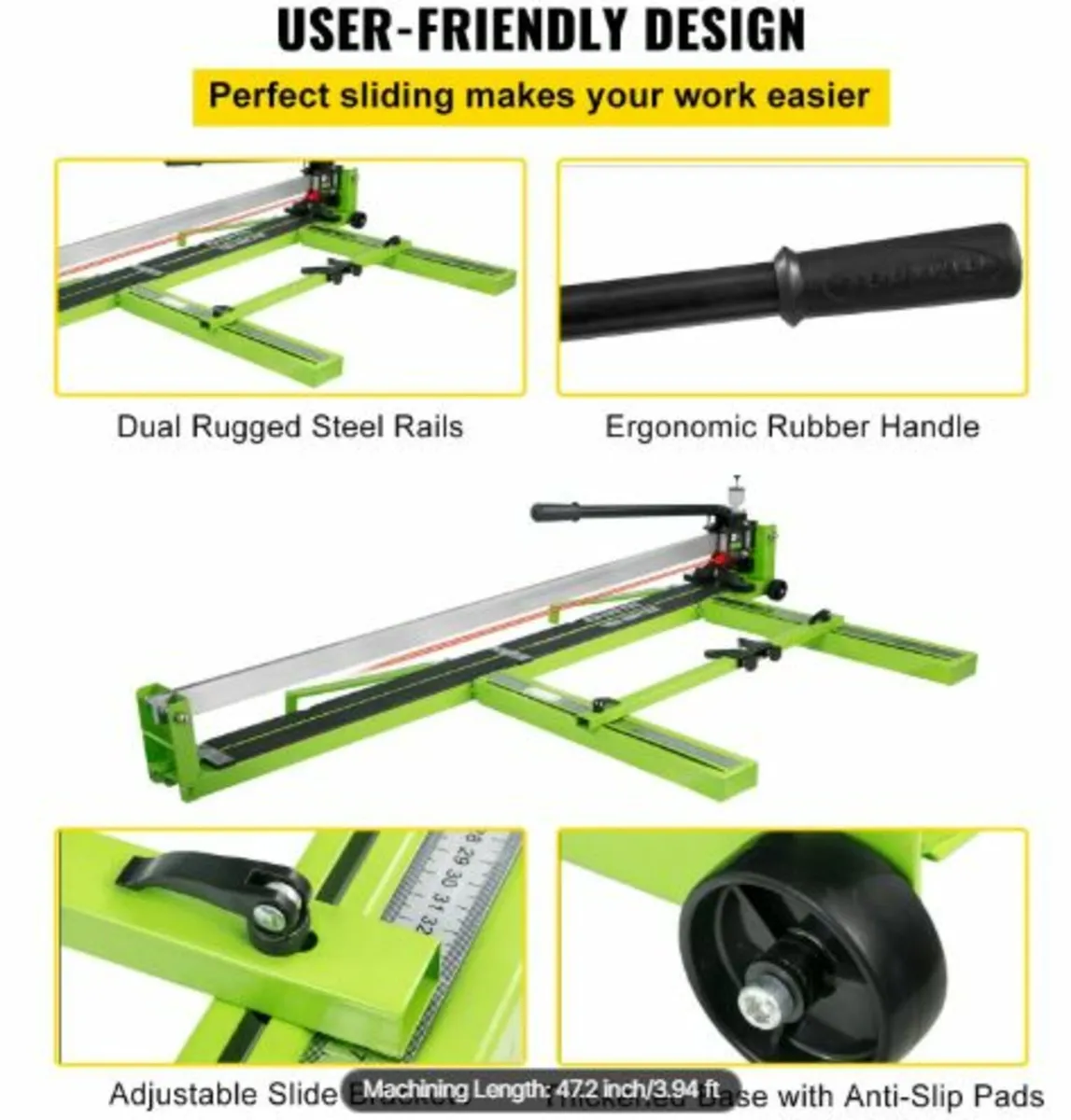 Tile Cutter 47-Inch Manual Tile Cutter 1.4-Inch - Image 4