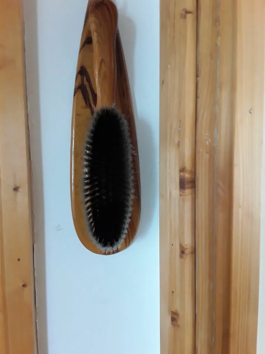 Wooden clothes brush mahogany for a wall - Image 2