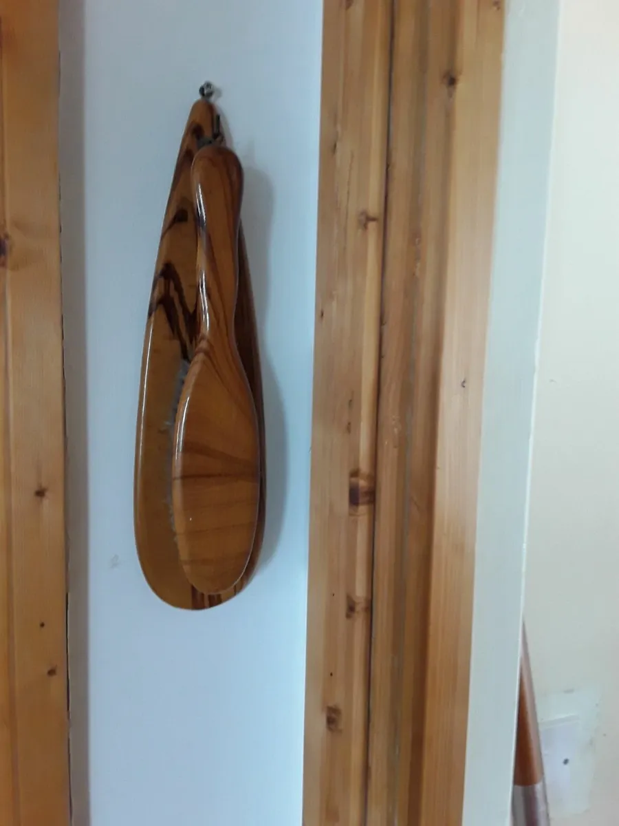 Wooden clothes brush mahogany for a wall - Image 1