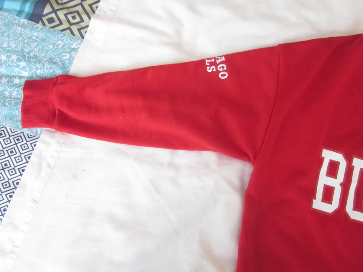 Primark NBA Red Chicago Bulls Pullover Jumper X S - Image 4
