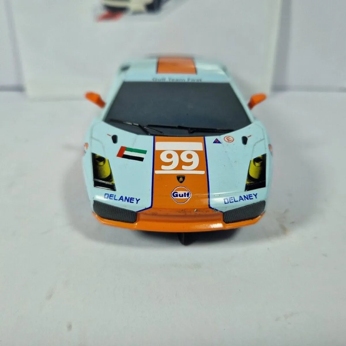 Scalextric Lamborghini Gallardo- Gulf Livery Slot Car   ( GT Touring Supercar ) - Image 3