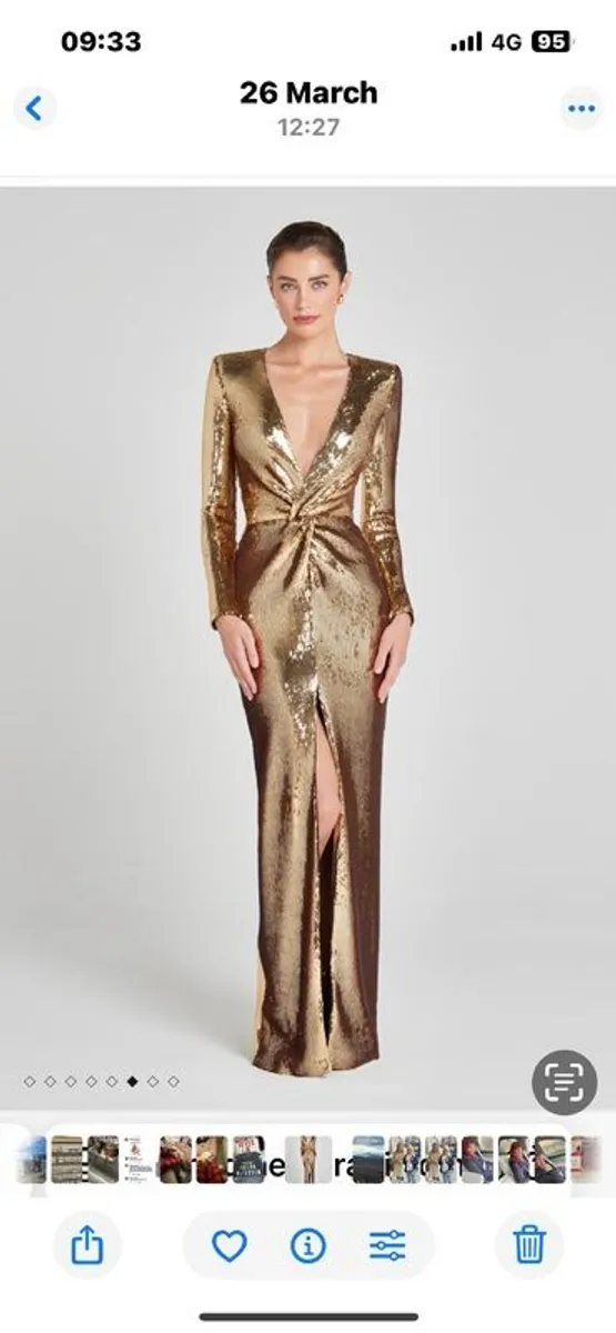 Nadine Merabi Gold Dress - Image 1