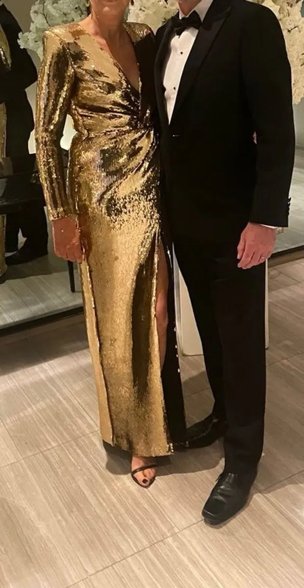 Nadine Merabi Gold Dress - Image 2