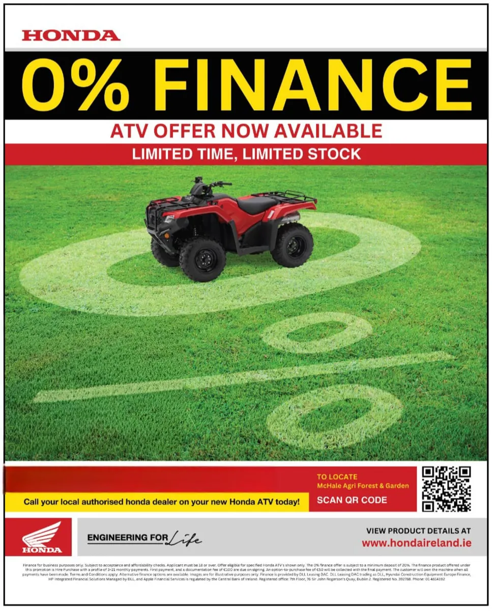 Honda Quad 0% ATV Finance offer - Image 1