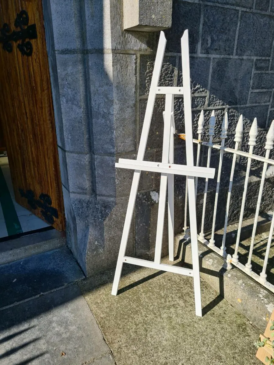 White Easel Stand for Rent