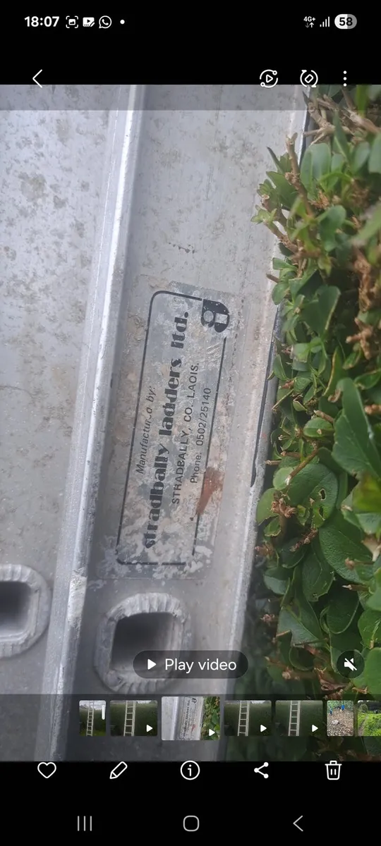 Aluminium ladder Extendable - Image 2