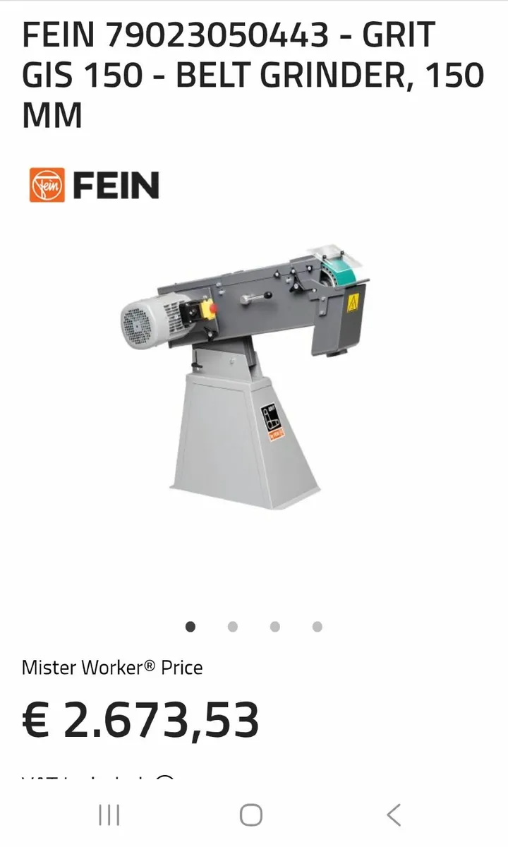 Industrial belt sander and dust extractor - Image 3