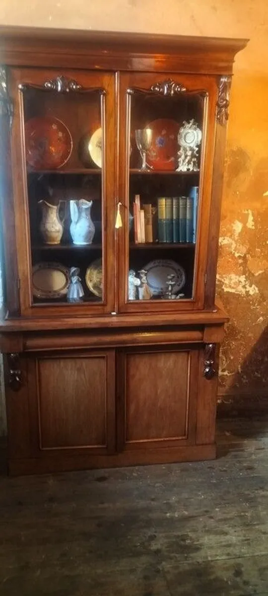 Victorian antique mahogany Bookcase - Image 2