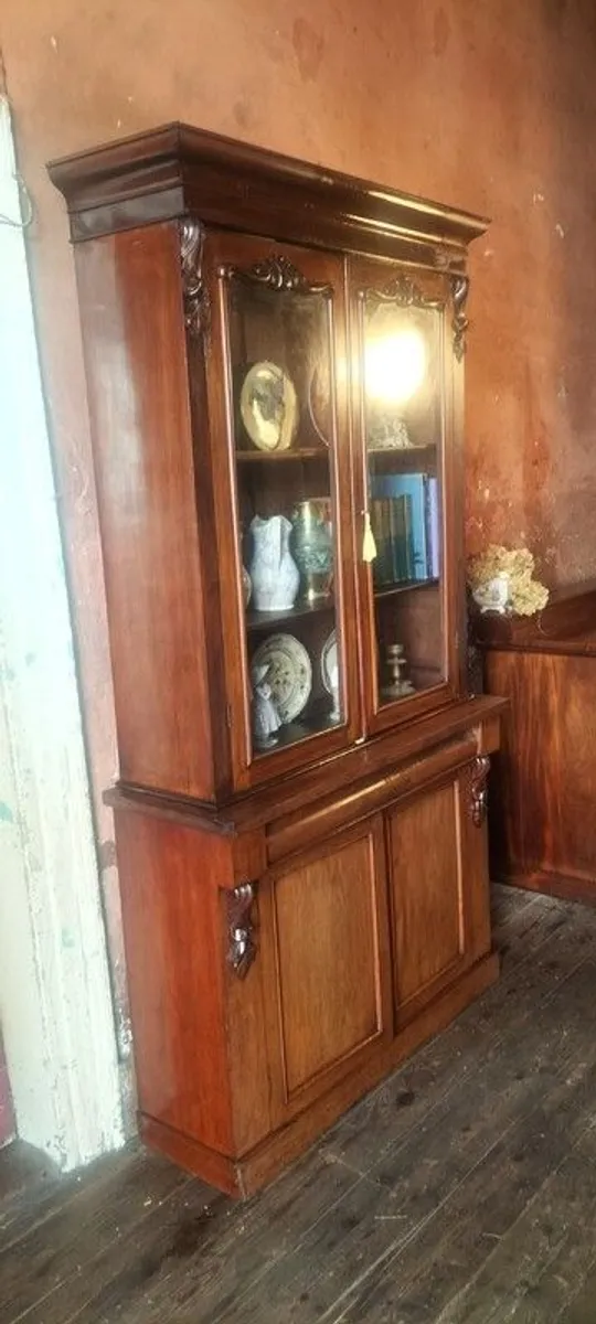 Victorian antique mahogany Bookcase - Image 3