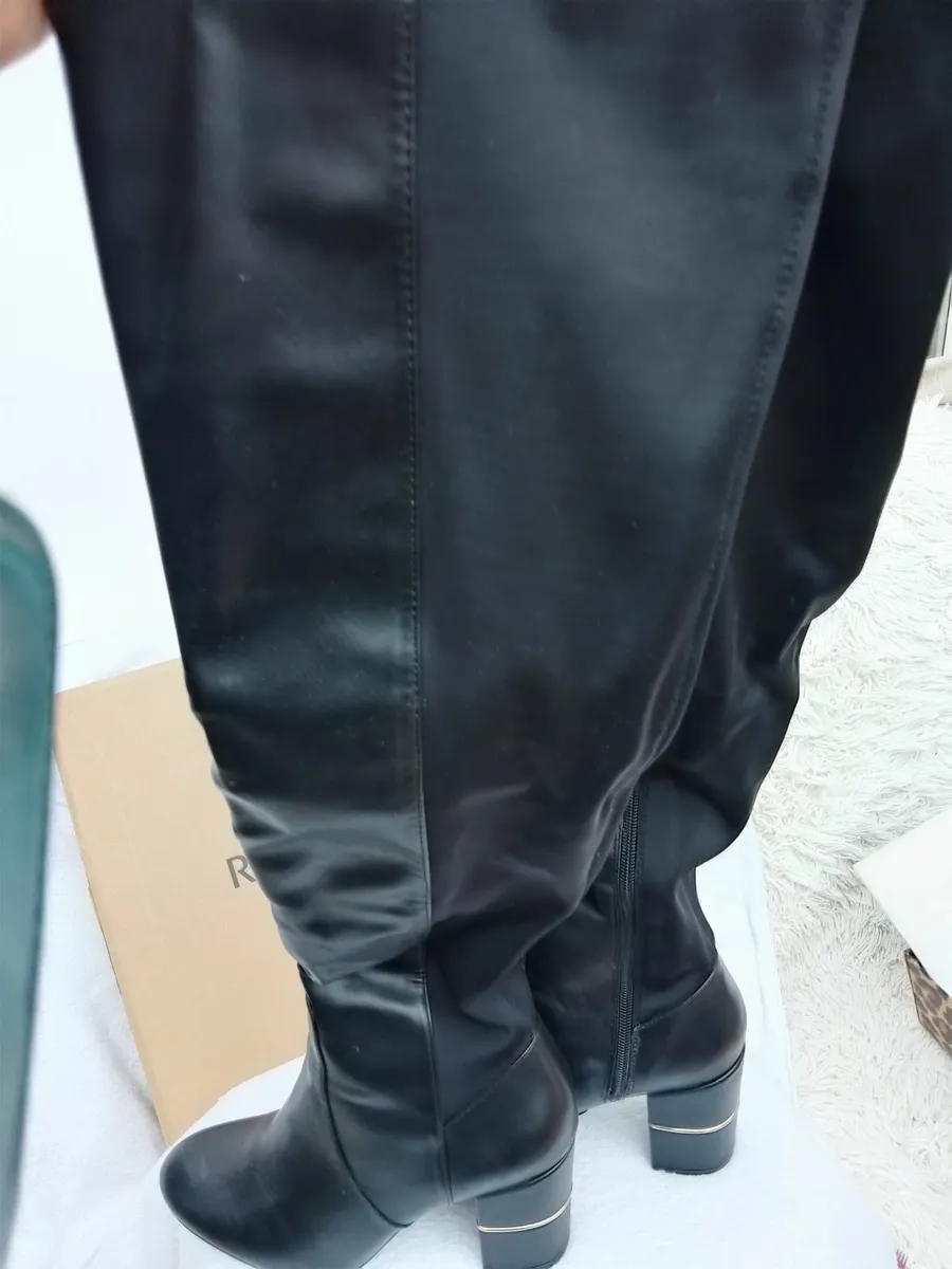 Black leather Over The Knee Boots - Image 1
