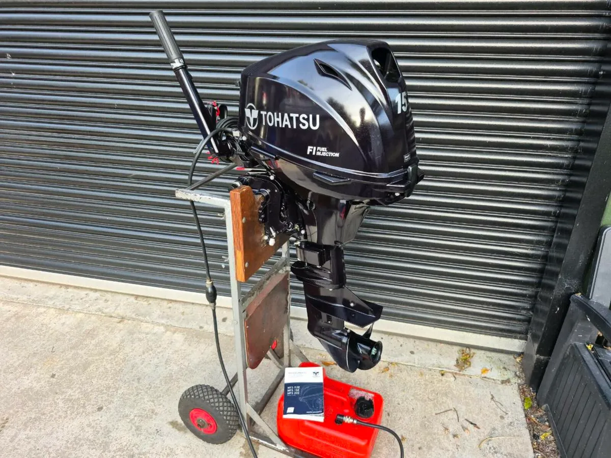 2021 Tohatsu 15hp EFI 4 stroke boat outboard motor - Image 1