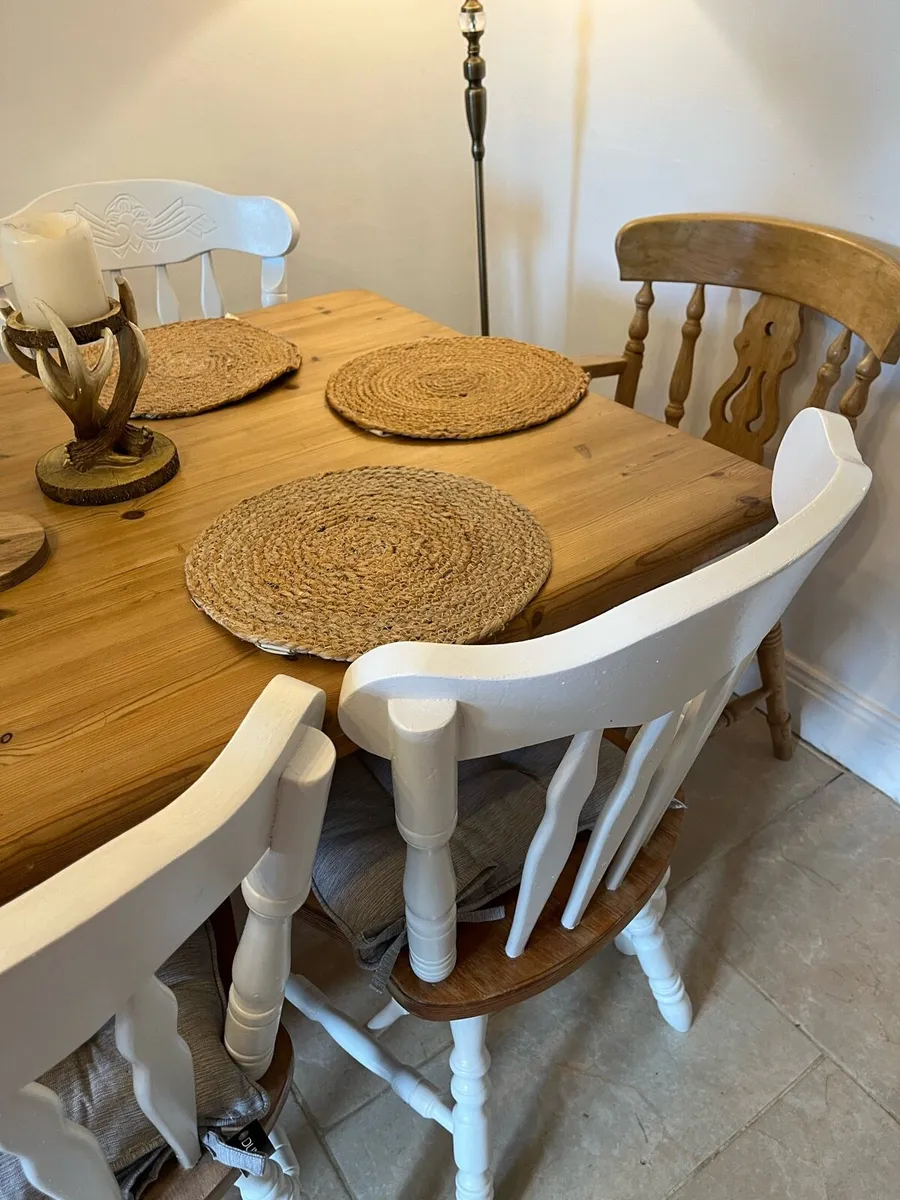 Large table and 8 chairs set - Image 3