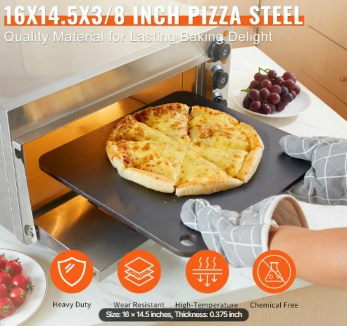 Pizza Steel, 40.6 x 36.8 x 1 cm Pizza Steel Plate - Image 2