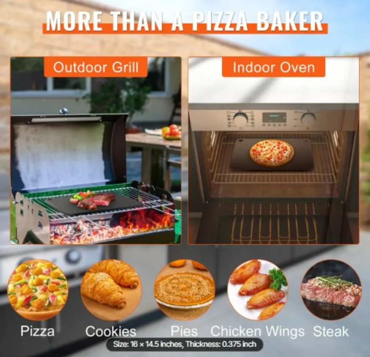 Pizza Steel, 40.6 x 36.8 x 1 cm Pizza Steel Plate - Image 4