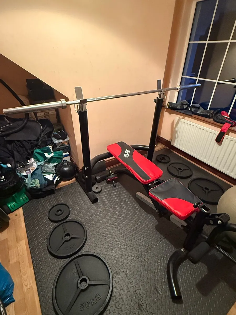 Bench Press and Barbell - Image 1