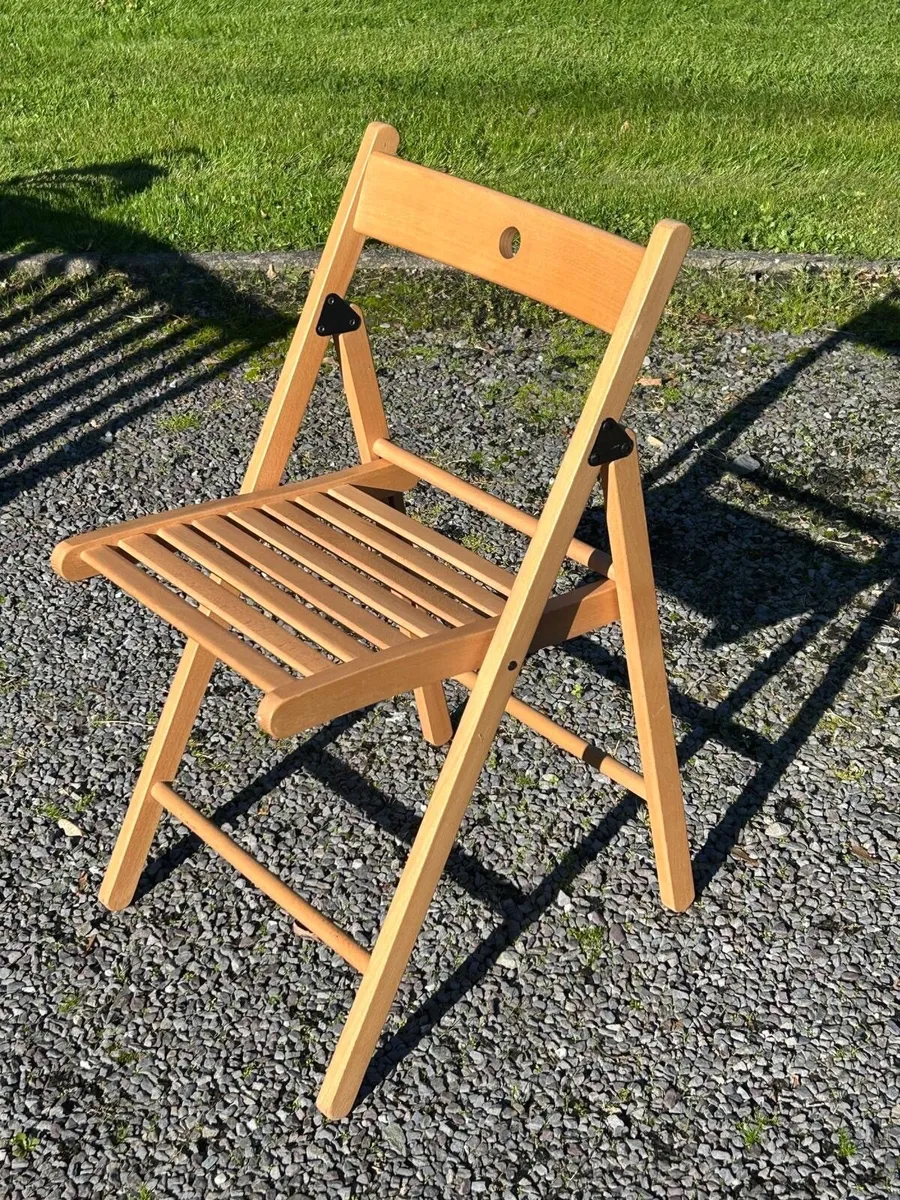 IKEA wooden folding chairs - Image 1