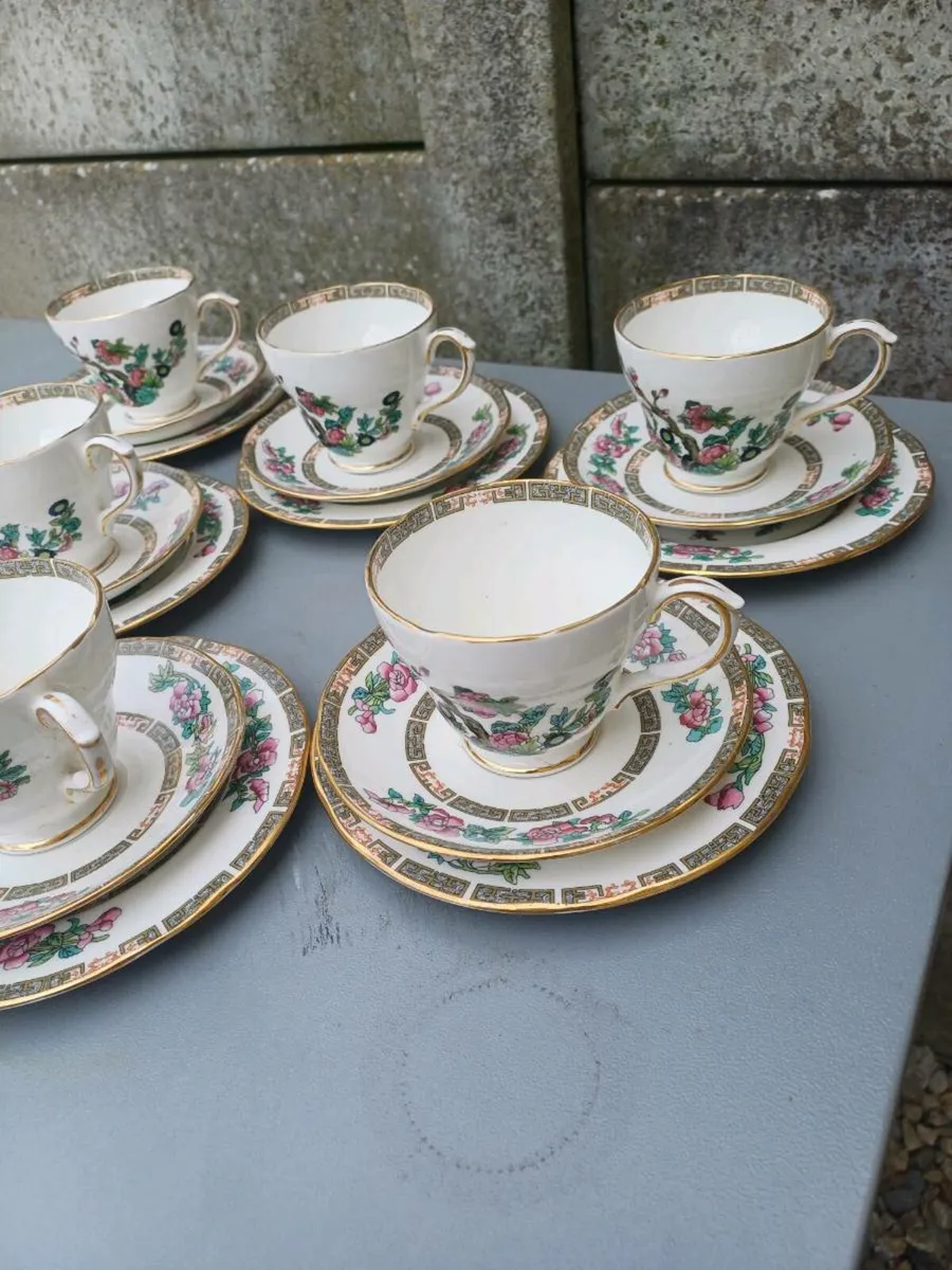 Vintage Bone China Indian Tree Set - Image 3