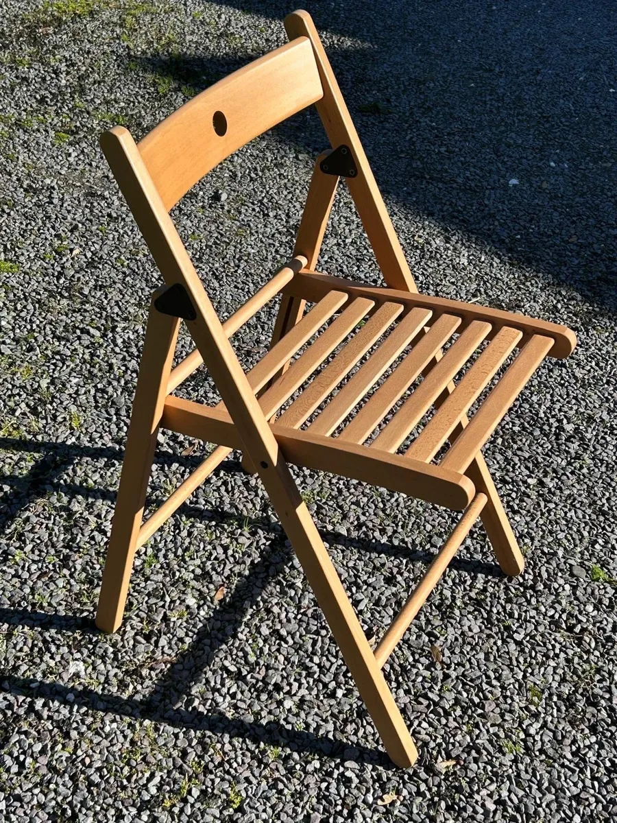 IKEA wooden folding chairs - Image 2