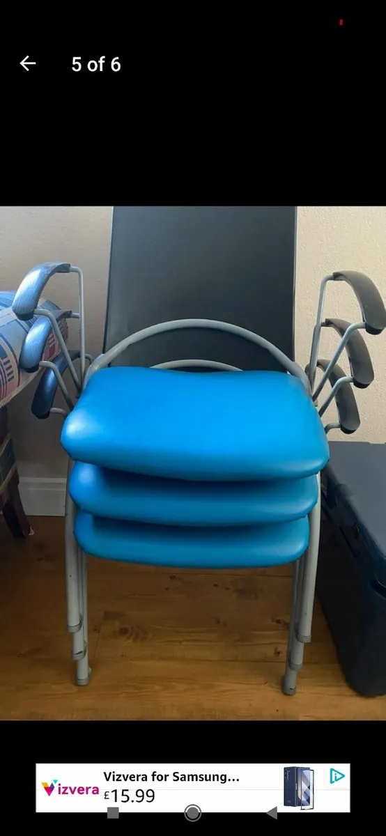 Padded steel chairs - Image 1