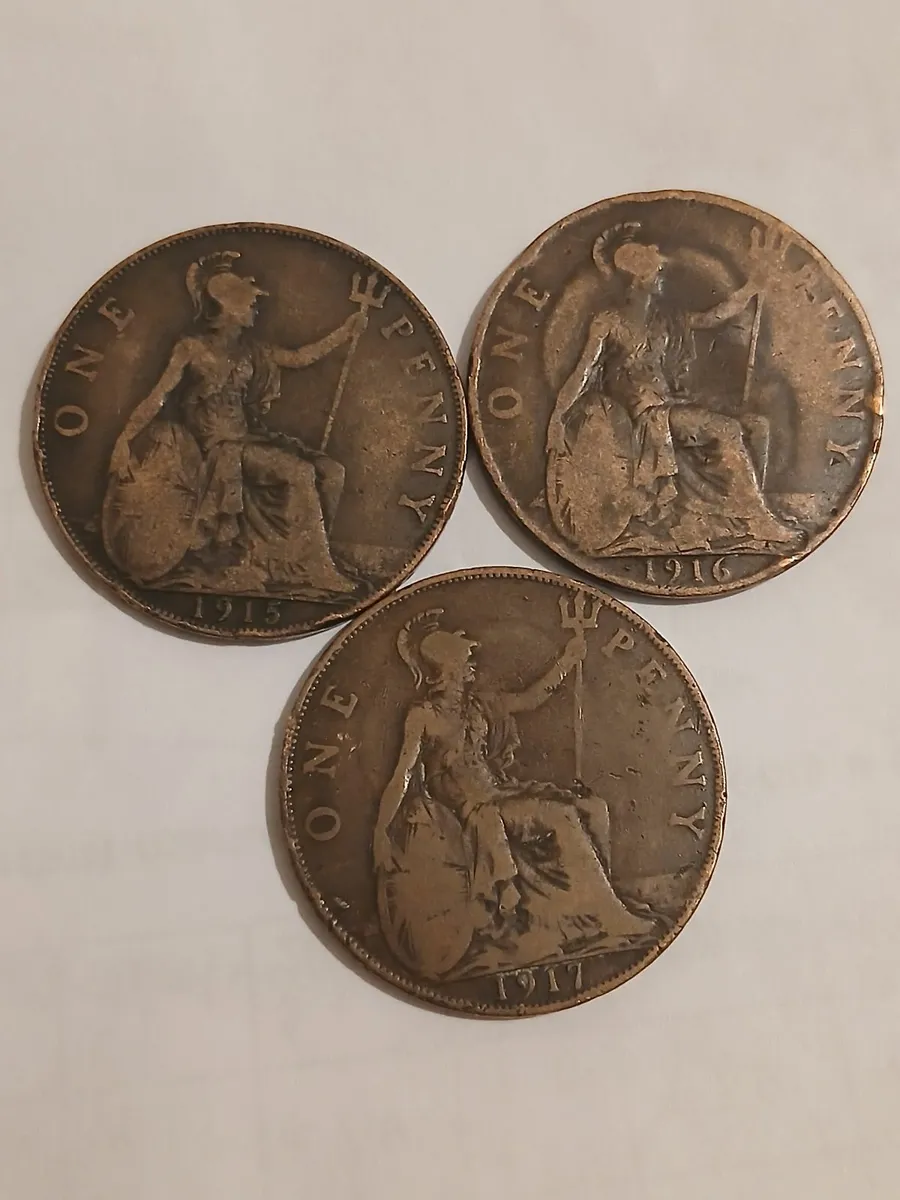 1915/16/17 one penny coin - Image 1