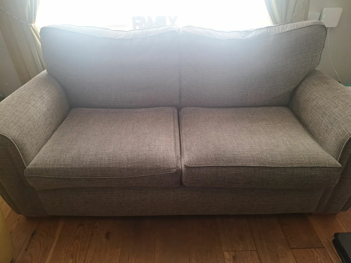 Grey 3 Seater and Armchair - Image 4