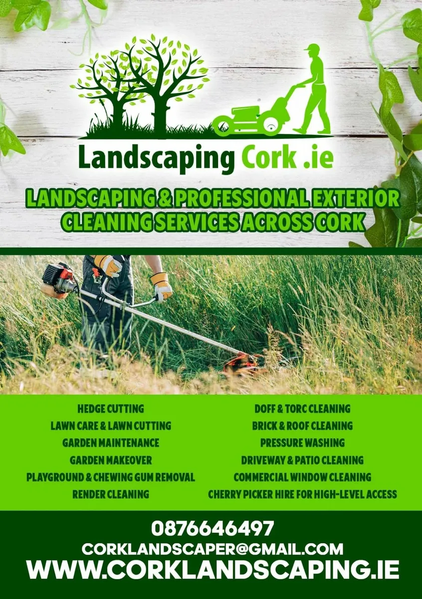 Landscaping Cork grass hedging stump grinding wood