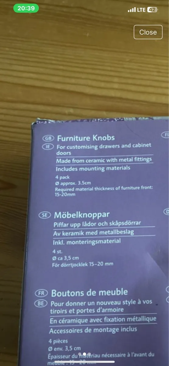 4 ceramic knob’s - Image 2