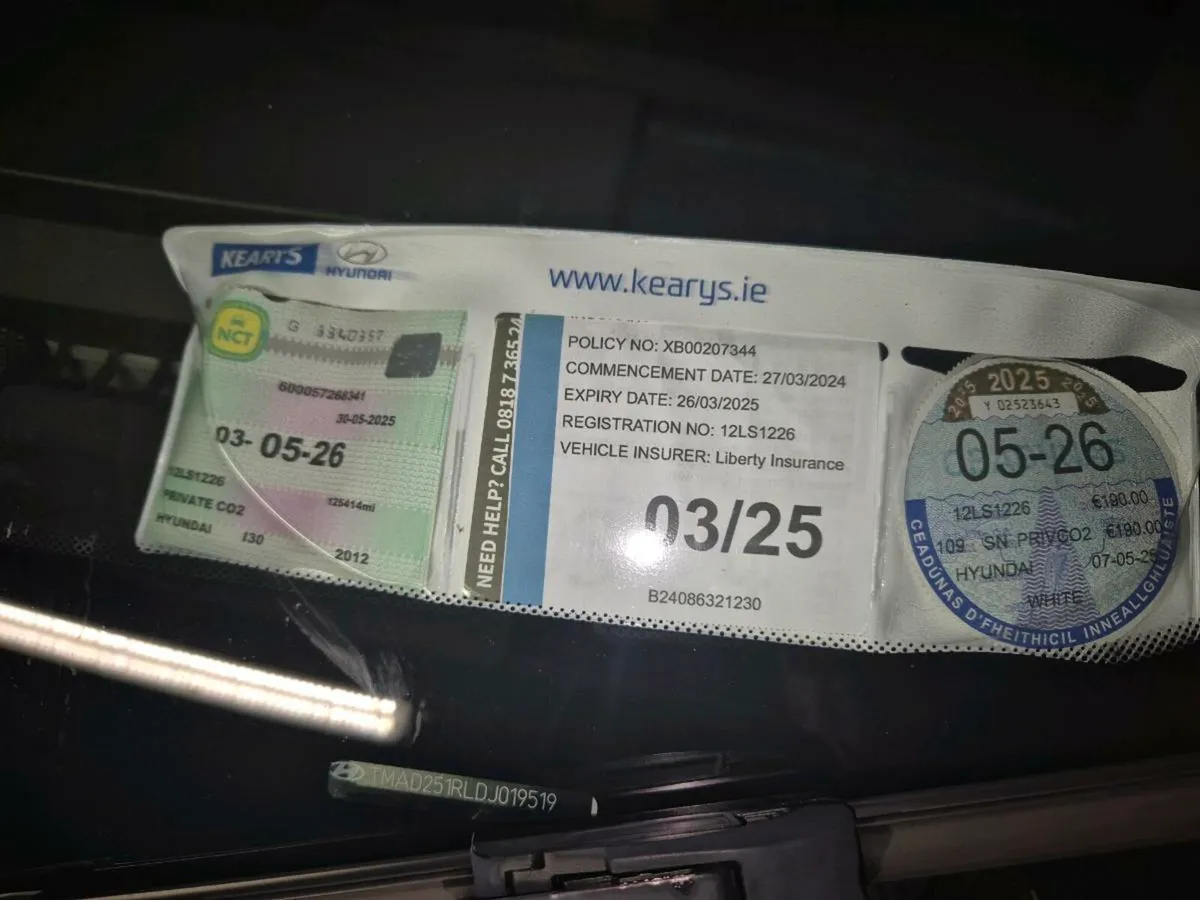12 hyundai i30 diesel nct tax may 2026 - Image 2