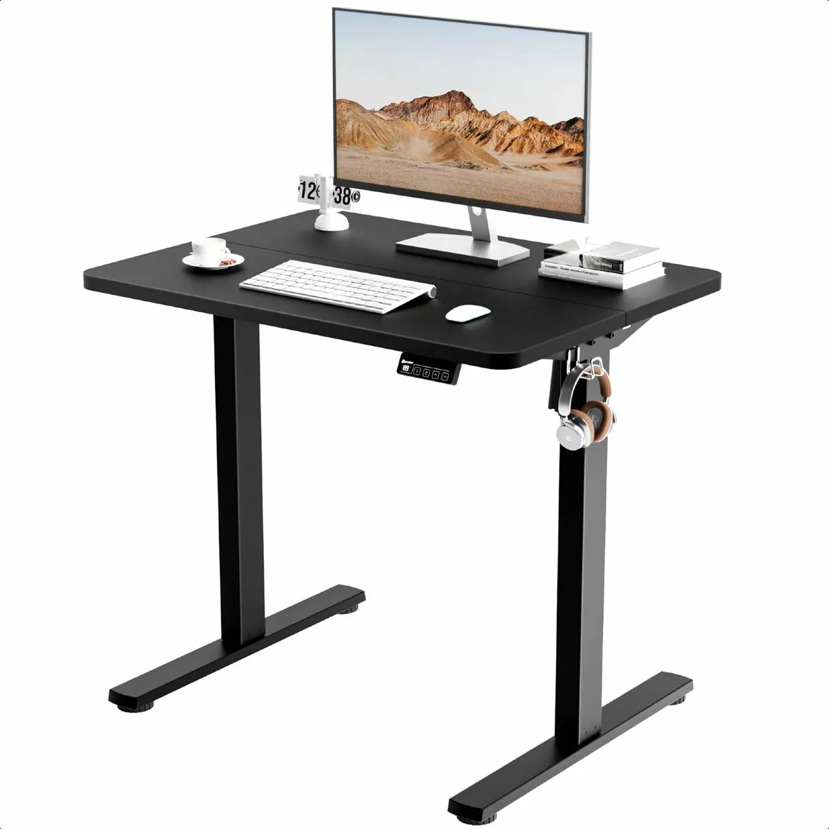 Electric Height Adjustable Standing Desk 80x60cm ( - Image 1