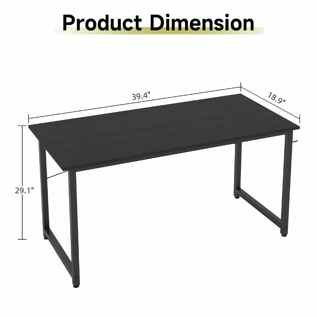 100cm Computer Desk Gaming Sturdy Metal Frame and - Image 3