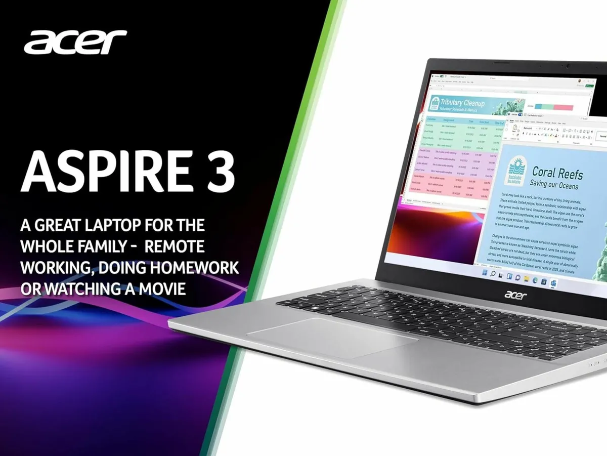 Silver Acer 3 Laptop. 15.6-inch FHD, Windows 11 - Image 2