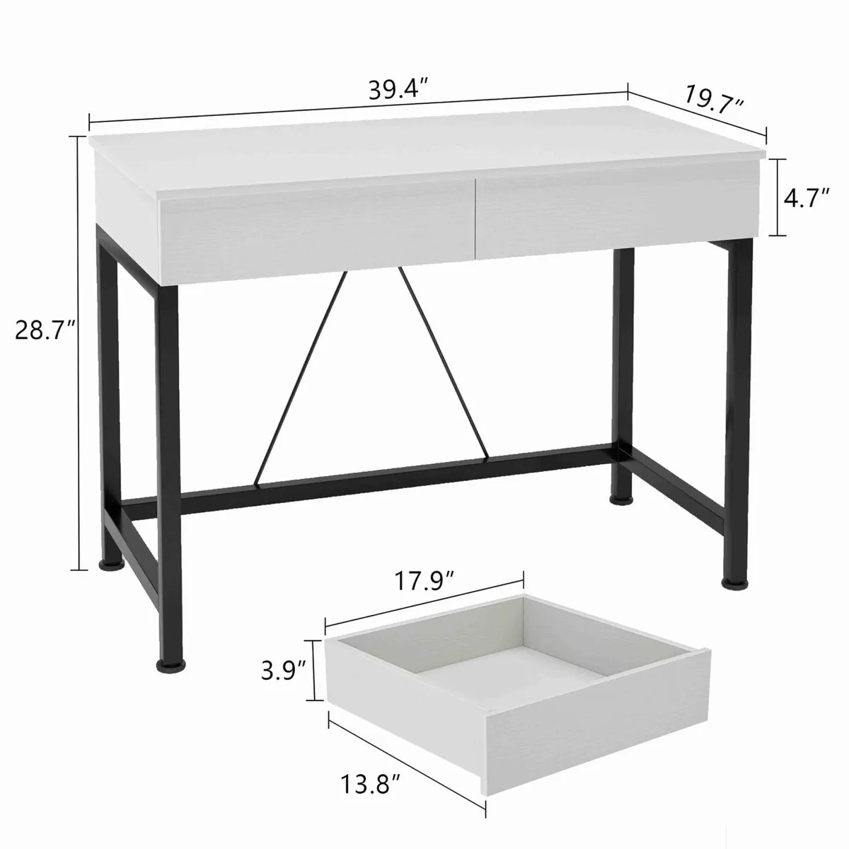 Computer Desk Drawers Dressing Table Vanity Make U - Image 3